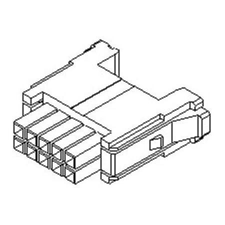 Molex Board Connector, 10 Contact(S), 2 Row(S), Female, 0.118 Inch Pitch, Crimp Terminal, Locking, White 5008131000